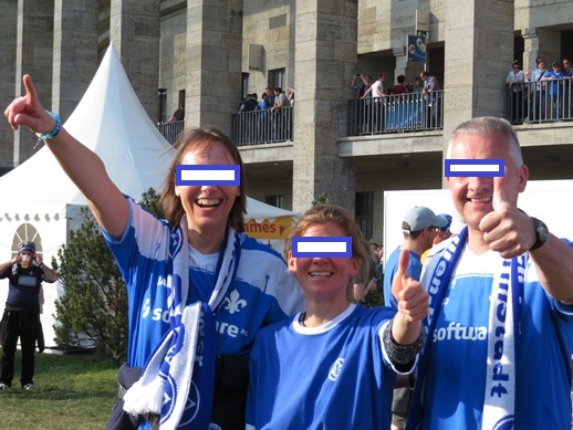 7. Mai 2016: Hertha BSC - SV 98 1-2: Gute Laune nach dem Klassenerhalt. Die Sonne schien sogar.